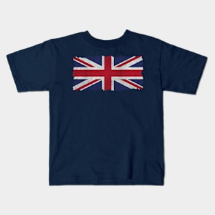 Rustic Union Jack Flag Kids T-Shirt